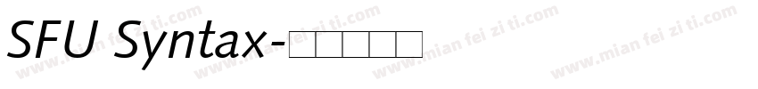 SFU Syntax字体转换